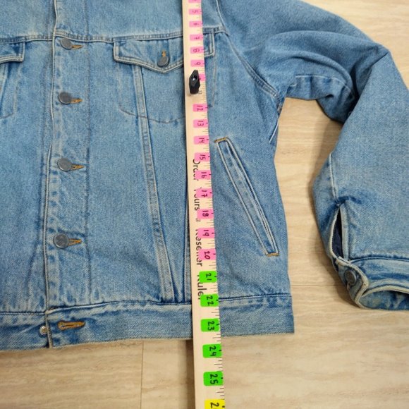 Vintage Armani Jeans Denim Jacket Reversible Mens 34 Blue Made in Italy - small - Picture 5 of 16